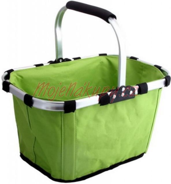 Nákupní košík skládací<br>zelená barva